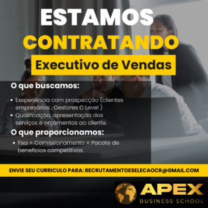 Vaga para Executivo de Vendas