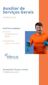 Vaga para Auxiliar de Serviços gerais