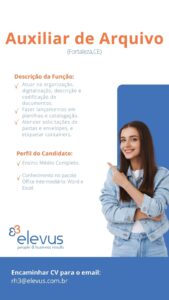 Vaga para Auxiliar de Arquivo