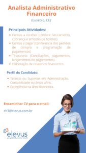 Vaga para Analista Adminstrativo