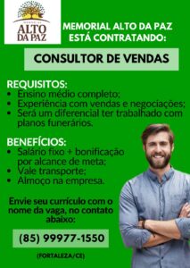 Vaga para Consultor de Vendas