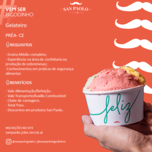 Vaga para Gelateiro