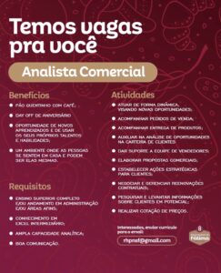 Vaga para Analista Comercial