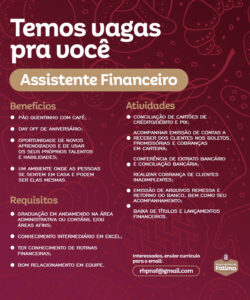 Vaga para Assistente Financeiro