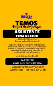 Vaga para Assistente Financeiro