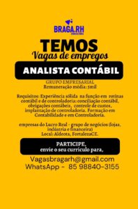 Vaga para Analista Contábil