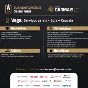 Vaga para Serviços Gerais