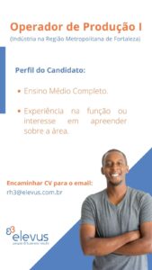 Vaga para Operador de Produção