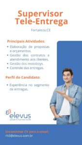 Vaga para Supervisor de Tele-entrega