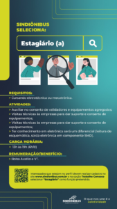 Vaga de Estágio Eletrotécnica e Mecatronica