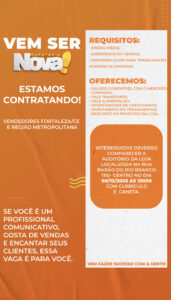 Sapataria nova contrata Vendedores