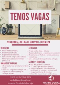 Vaga para Vendedor(a) Loja de Shopping