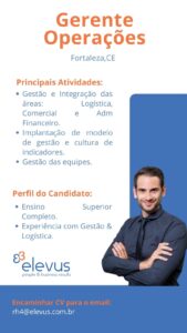 Vaga para Gerente de Operações