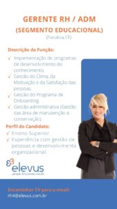 Vaga para Gerente de RH