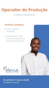Vaga para Operador de Produção