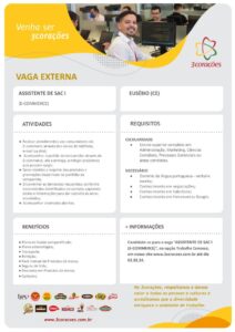 Vaga para Atendente de SAC