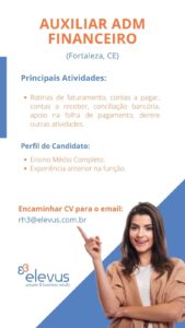 Vaga para Auxiliar Financeiro