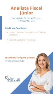 Vaga para Analista Fiscal Junior