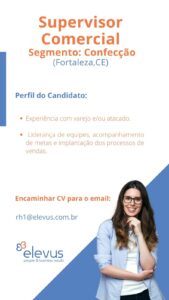 Vaga para Supervisor Comercial