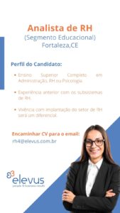 Vaga para Analista de RH