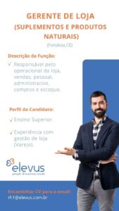 Vaga para Gerente de Loja