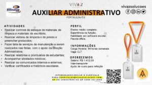 Vaga para Auxiliar Administrativo