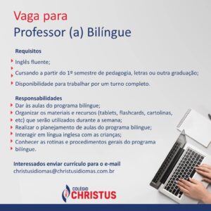 Vaga para Professor Bilingue