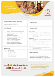 Vaga de Estagiário(a) de Qualidade - Qualidade Corporativa