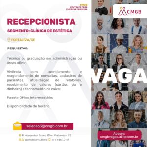 Vaga para Recepcionista