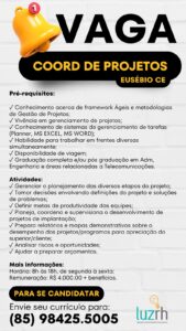 Vaga para Coordenador de Projetos