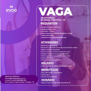 Vaga para Recepcionista