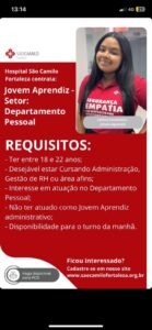 Vaga para Jovem Aprendiz