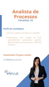 Vaga para Analista de Processos