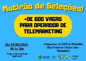 600 vagas para Operador de Telemarketing