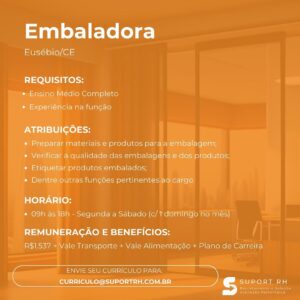 Vaga para Embaladora