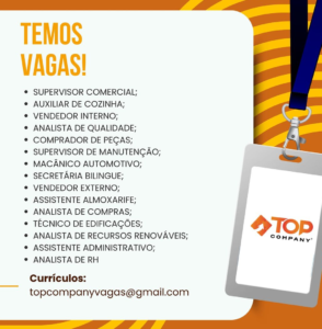 Diversas vagas de Emprego