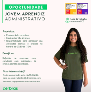 Vaga para Jovem Aprendiz