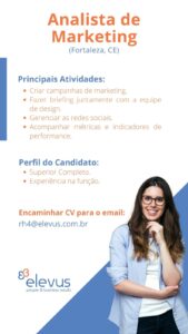 Vaga para Analista de Marketing