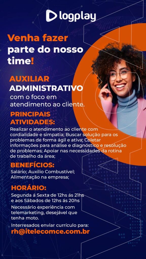 Vaga para Auxiliar Administrativo