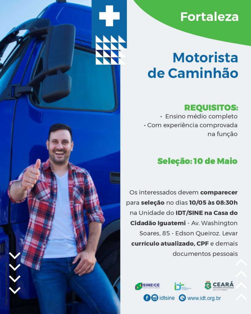 Vaga para Motorista de Caminhão 