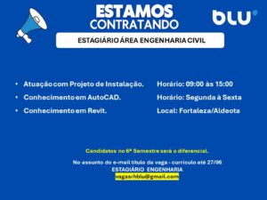 Vaga de Estágio em Engenharia Civil