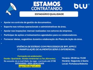 Vaga de Estágio Qualidade