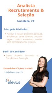 Vaga para Analista de Recrutamento de Seleção