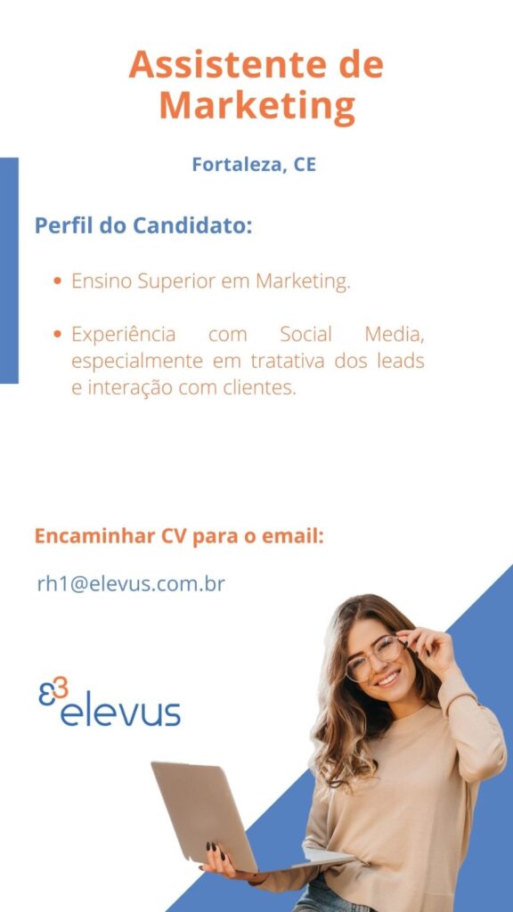 Vaga para Assistente de Marketing