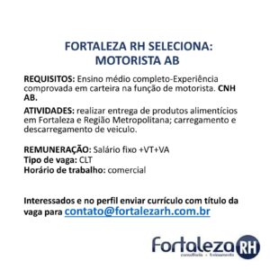 Vaga para Motorista AB