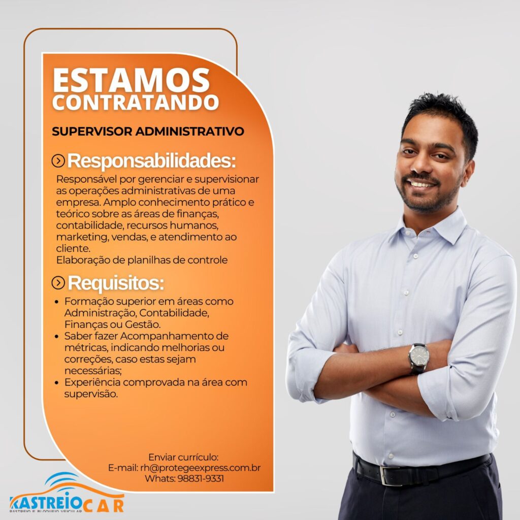 Vaga para Supervisor Administrativo