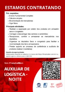 Vaga para Auxiliar de Logística