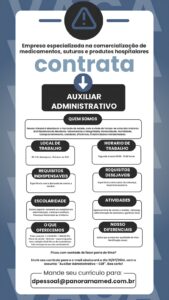 Vaga para Auxiliar Administrativo