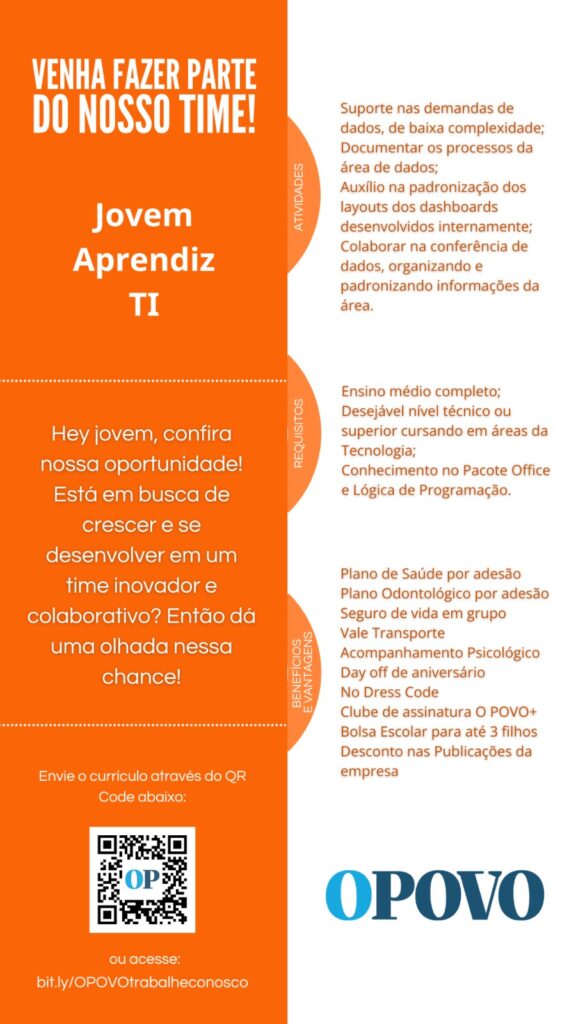 Vaga para Jovem Aprendiz TI