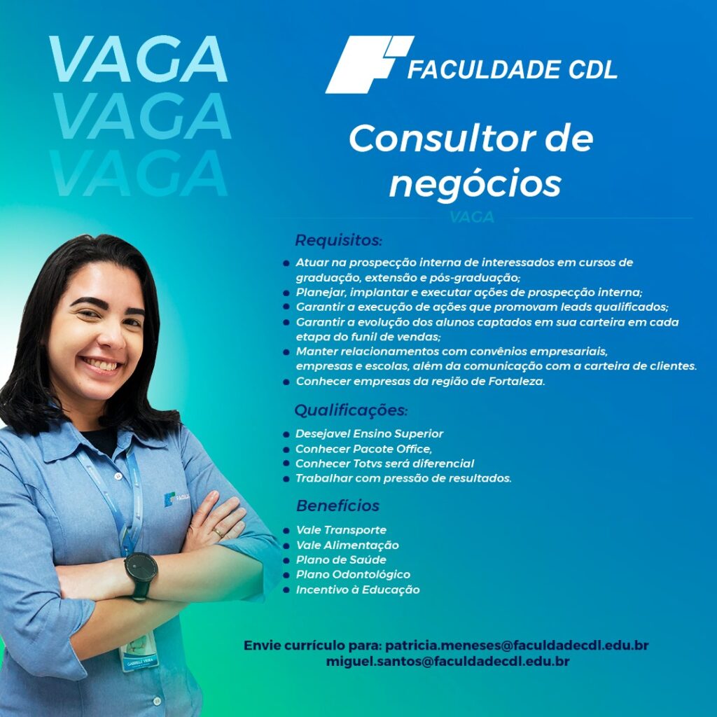 Vaga para Consultor de Negócios